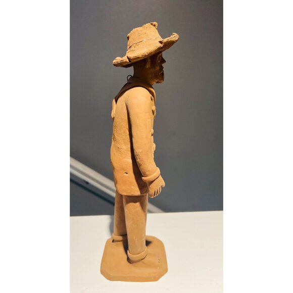 Signed Antonio Miguel Clay Sculpture – Alto do Moura Brazilian Folk Art, 13" - Picture 5 of 5